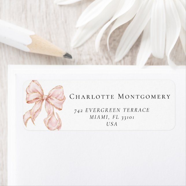 Elegant, tying the Pink Bow  bridal shower (Insitu)