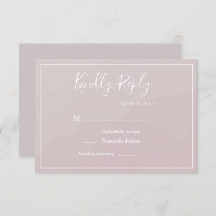 Elegant type blush pink watercolor wedding rsvp invitation