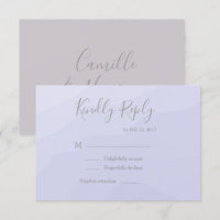 Elegant type lavender watercolor wedding rsvp