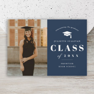 Elegant Type Photo Graduation Magnetic Card