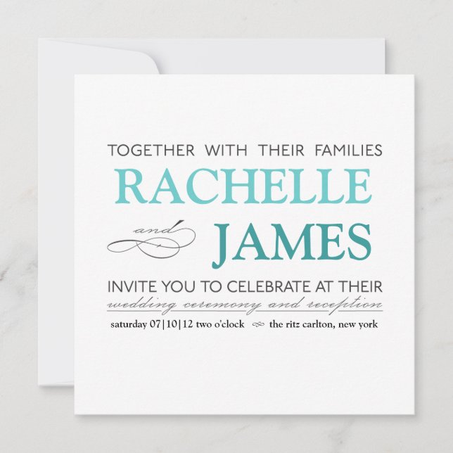 Elegant Type Wedding Invitation (Front)