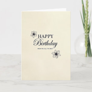 Elegant Typographic Birthday Card