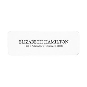 Elegant Typography Address Label