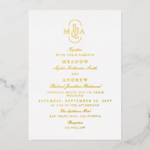 Elegant Typography Ampersand Monogram Wedding