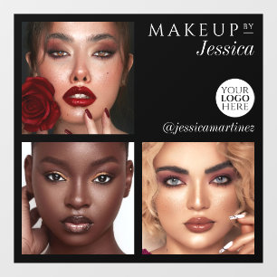 Elegant Typography Black 3 Photo Logo Makeup