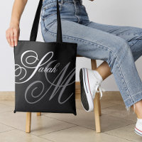 Elegant Typography Black Monogram