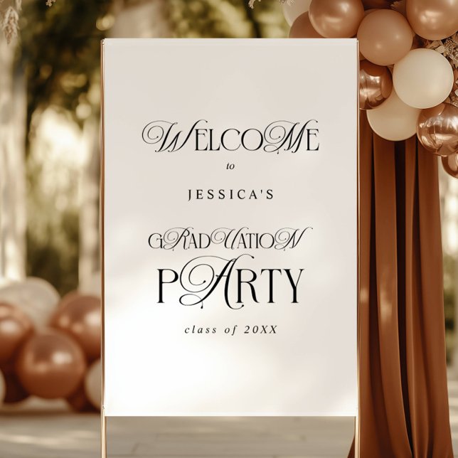 Elegant Typography Contemporary Graduation Welcome Poster (Creator Uploaded)