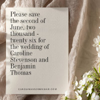 Elegant Typography Contemporary Save The Date