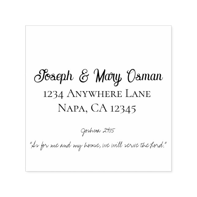 Elegant Typography Customisable Faith Scripture  Self-inking Stamp (Design)