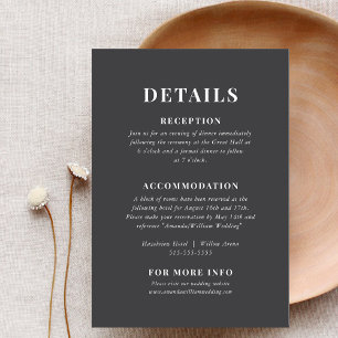 Elegant Typography Details Enclosure Card