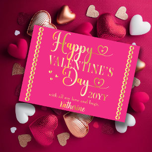 Elegant Typography Happy Valentine's Day Stamped