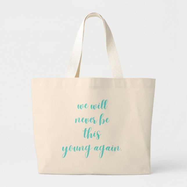  Elegant Typography Large Tote Bag (Front)