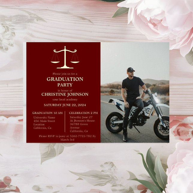 Elegant Typography Law School Graduation Party (Creator Uploaded)