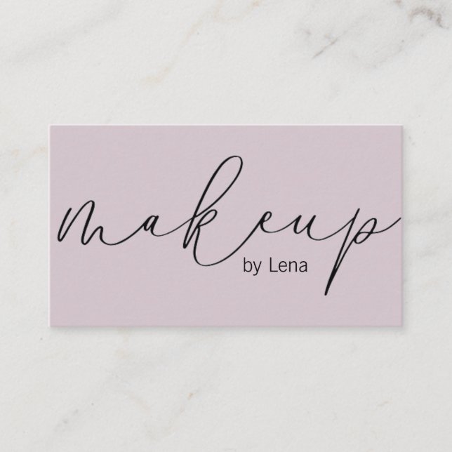Elegant Typography Makeup  | Business Card (Front)