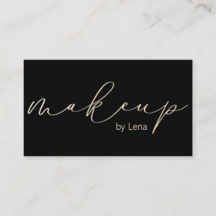Elegant Typography Makeup    Business Card
