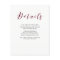 Elegant Typography | Marsala Guest Details