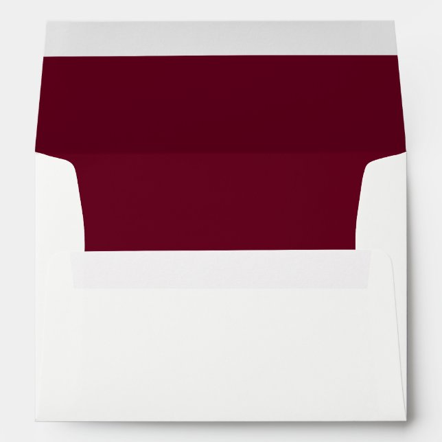 Elegant Typography | Marsala Wedding Envelope (Back (Bottom))