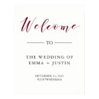 Elegant Typography Marsala | Wedding Welcome Sign