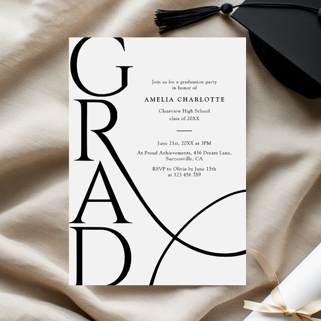 Elegant Typography Modern 2026 Graduation Party Invitation (Creator Uploaded)