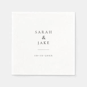 Elegant Typography: Modern chic wedding CLASSIC Napkin