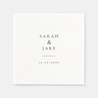 Elegant Typography: Modern chic wedding CLASSIC Napkin
