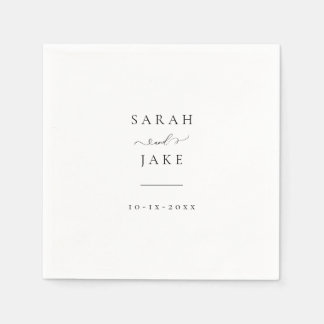 Elegant Typography: Modern chic wedding napkins