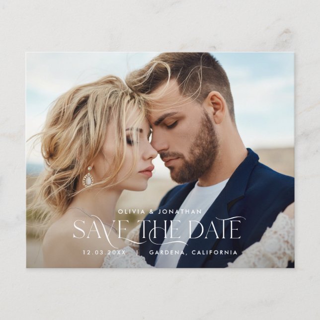 Elegant typography modern wedding landscape photo flyer (Front)