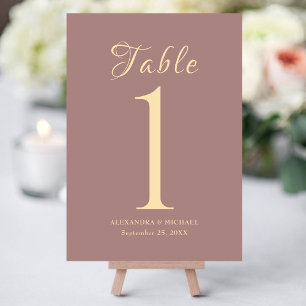 Elegant Typography Modern Wedding Table Numbers