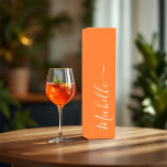 Elegant Typography Orange Bridal Shower Wine Box<br><div class="desc">Add a splash of colour and style to your "Love at First Spritz" bridal shower with this custom favour box! Designed in a bold orange shade with elegant name personalisation, this box is perfect for holding small treats, mini bottles, or thoughtful gifts for your guests. Ideal for Prosecco-themed parties, bubbly...</div>