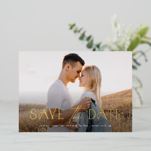 Elegant Typography Photo Wedding Save The Date