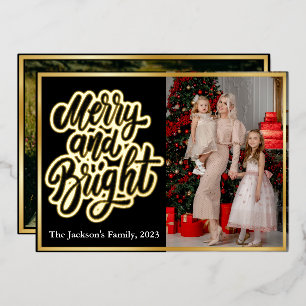 Elegant Typography Plaid Merry Christmas 2 Photo