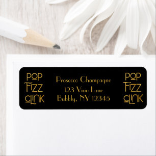 Elegant Typography Pop Fizz Clink Birthday