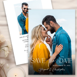 Elegant Typography Script 2 Photo Save The Date