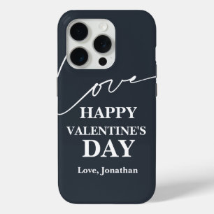 Elegant Typography Valentines day couple  iPhone 15 Pro Case