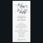 Elegant Typography Wedding Programs | Black Programme<br><div class="desc">Luxe Calligraphy Wedding Program (Black): This calligraphy wedding program is both modern and elegant. Easy to edit... it's a perfect fit for bride's on a budget (and short on time). The text "To Have and To Hold" and "Thank You" is set to black, but you can change it to any...</div>
