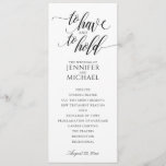 Elegant Typography Wedding Programs | Black Programme<br><div class="desc">Luxe Calligraphy Wedding Program (Black): This calligraphy wedding program is both modern and elegant. Easy to edit... it's a perfect fit for bride's on a budget (and short on time). The text "To Have and To Hold" and "Thank You" is set to black, but you can change it to any...</div>