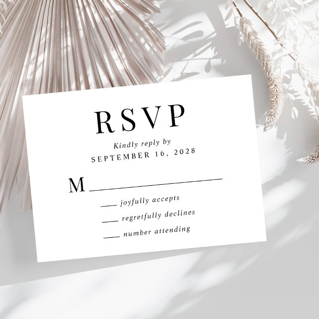 Elegant Typography Wedding RSVP Card (Creator Uploaded)