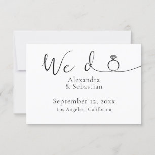 Elegant Typography Wedding We Do Save The Date