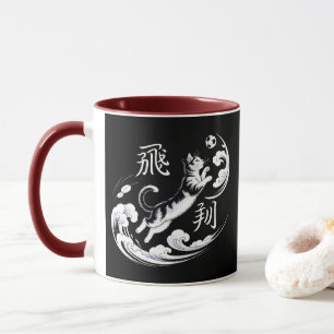 Elegant Ukiyo-e Cat Soccer Gift for Japanese Art Mug