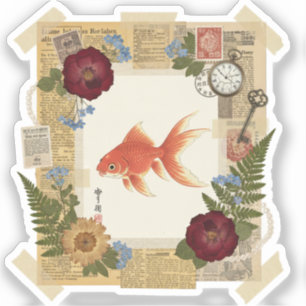 Elegant Ukiyoe Collage Art – Vintage JP Beauty