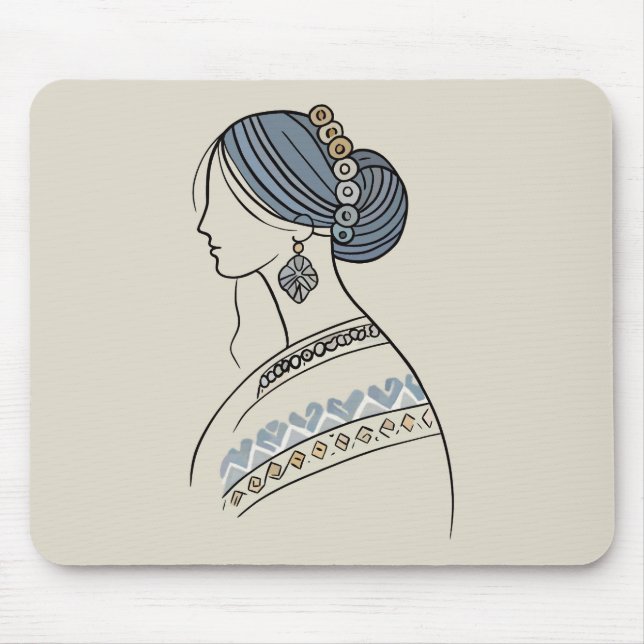 Elegant Ukrainian Folk Art Mousepad (Front)