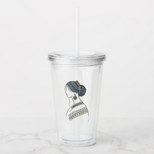 Elegant Ukrainian Folk Art Tumbler