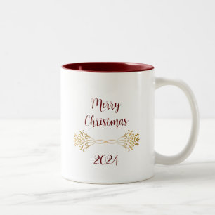 Elegant Unique Personalised Christmas Gift Two-Tone Coffee Mug