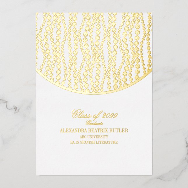 Elegant University Master's Grad Graduation Party (Front)