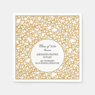 Elegant University Master's Grad Graduation Party Napkin