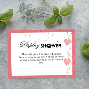 Elegant Valentine Bridal Shower Display  card