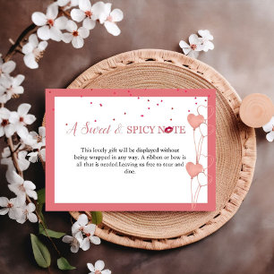 Elegant Valentine Bridal Shower Display  card