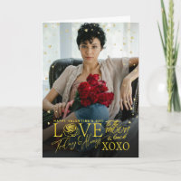 Elegant Valentine’s Day Golden Hearts Frame