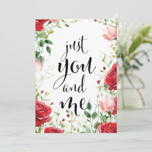 Elegant Valentine's Card "Just You and Me"