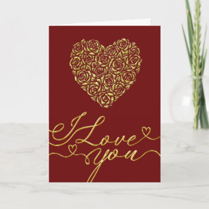 Elegant Valentine's Day Heart Card